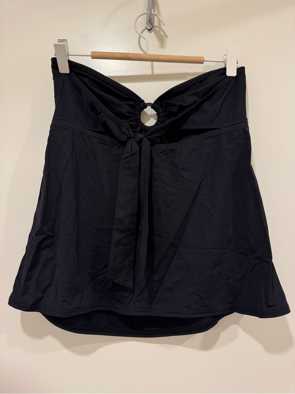 DKNY Black Tie-Front Swim Tankini Skirt
